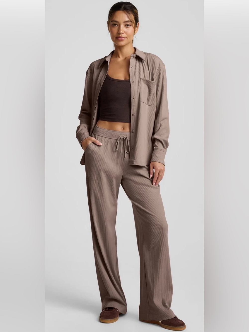 NWT Beyond Yoga Breathe Easy Comfort Cord Pant - M - Cappucino